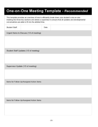 40 Best One to One Meeting Templates (100% Free)
