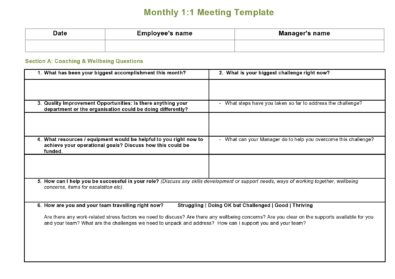 40 Best One to One Meeting Templates (100% Free) 40 Best One to One Meeting Templates (100% Free)