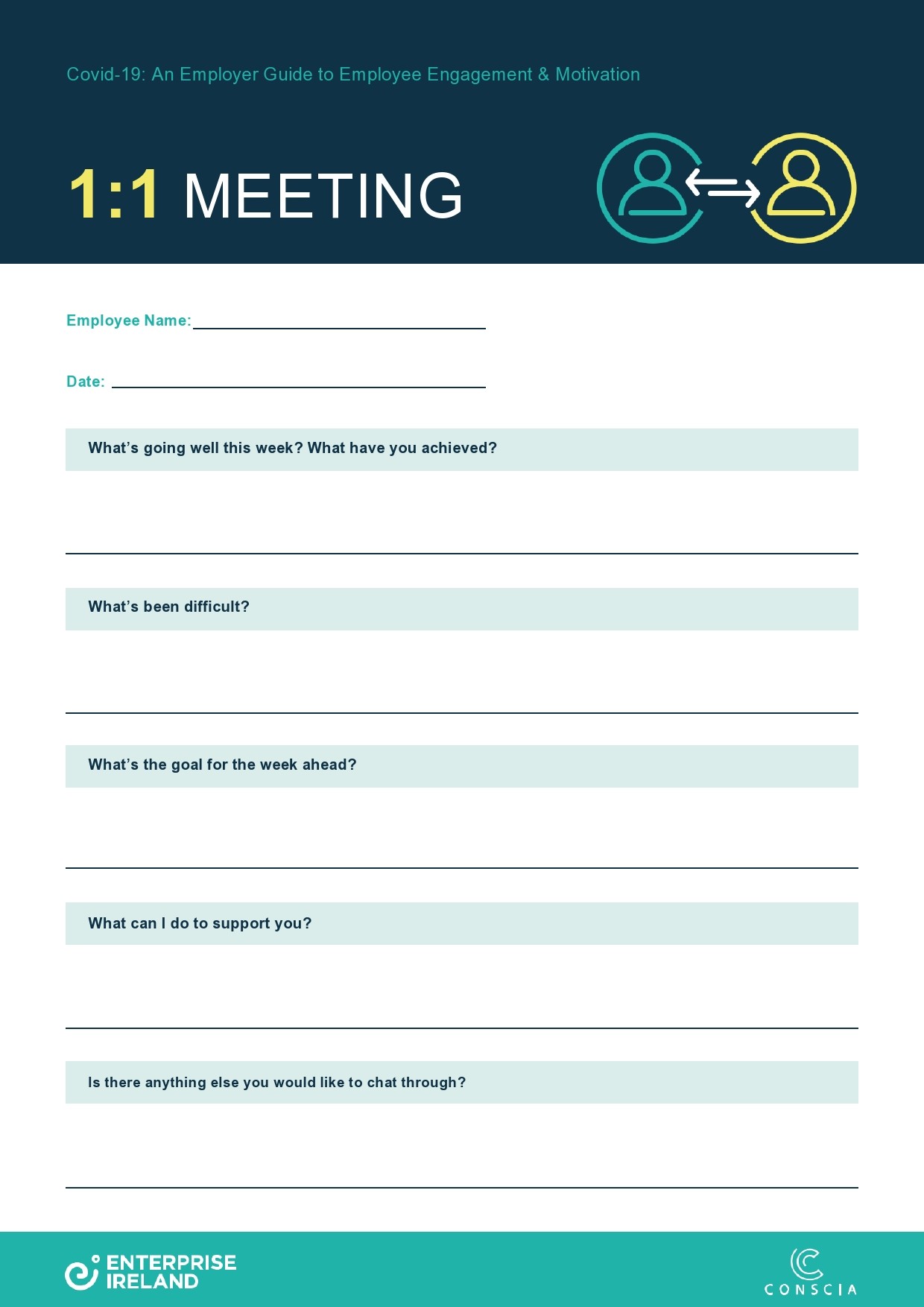 Free one to one meeting template 23