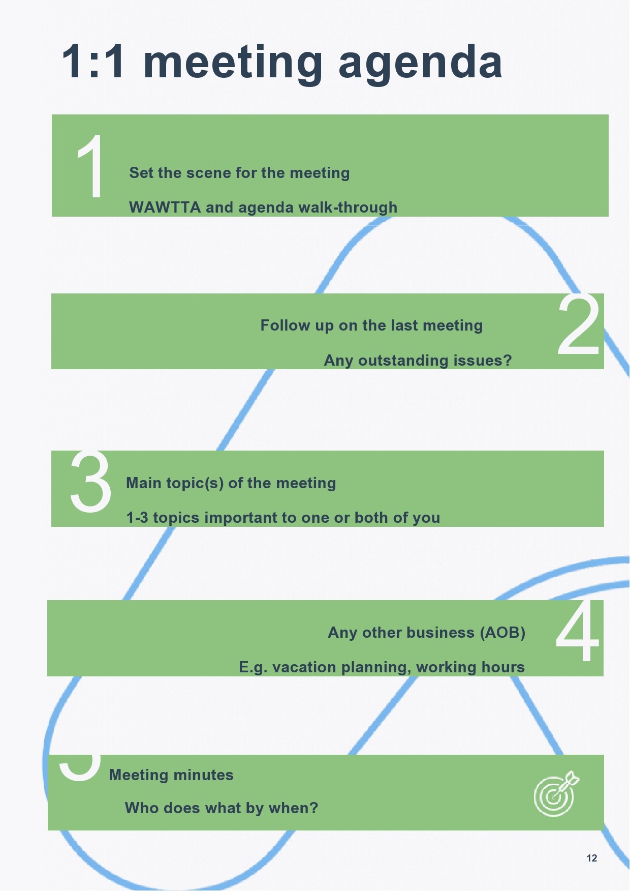 Free one to one meeting template 33