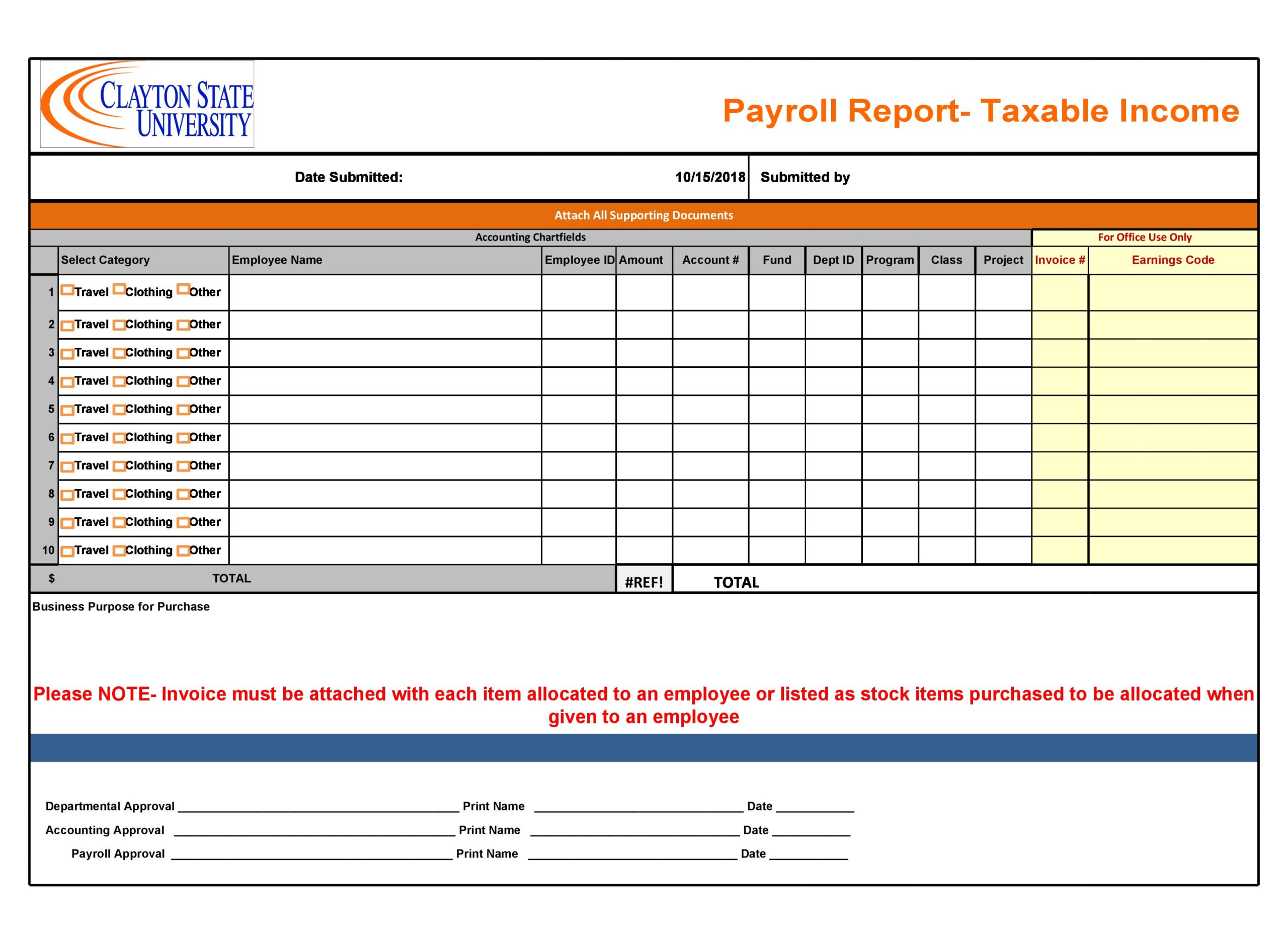 Free payroll report template 07