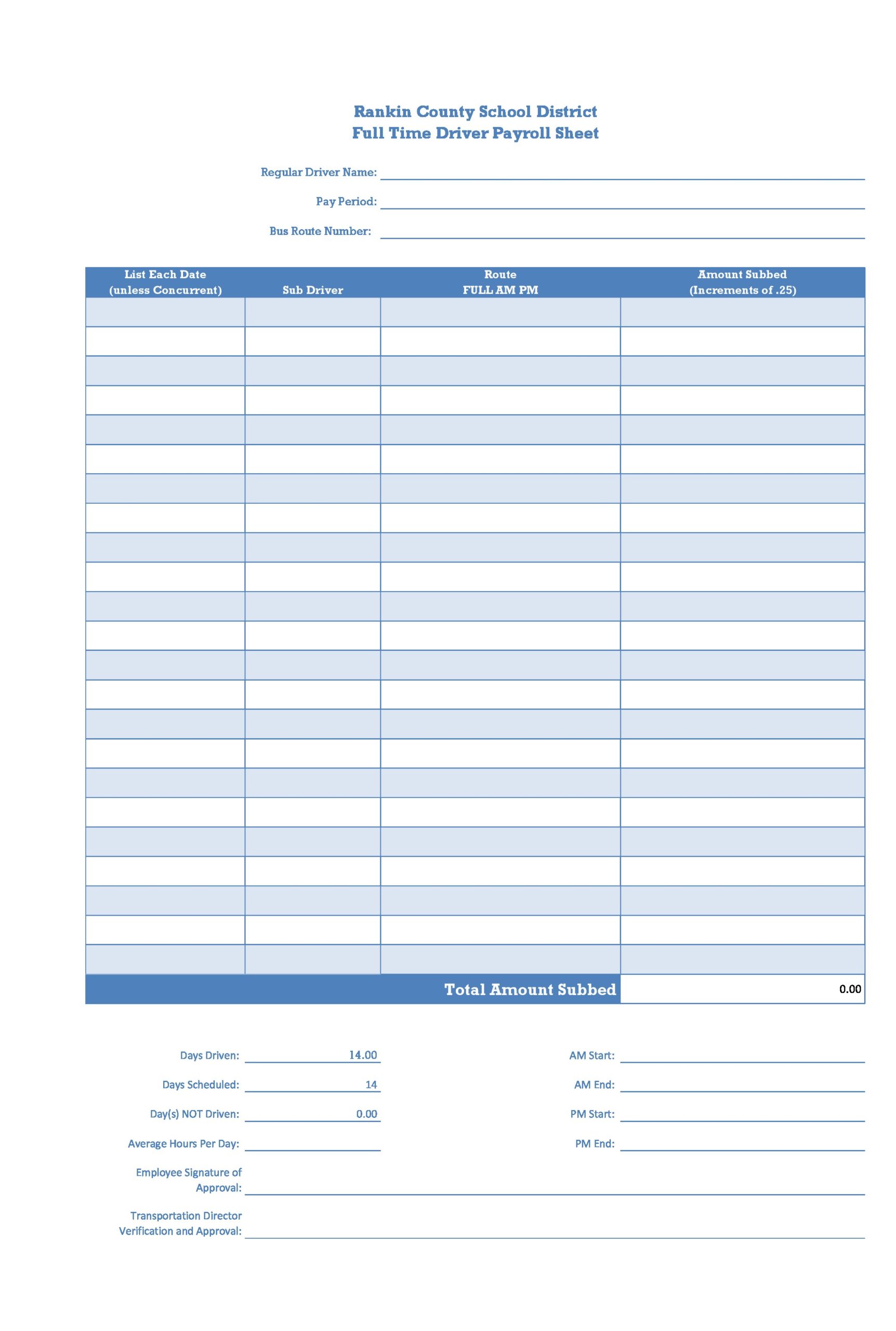 Free payroll report template 08