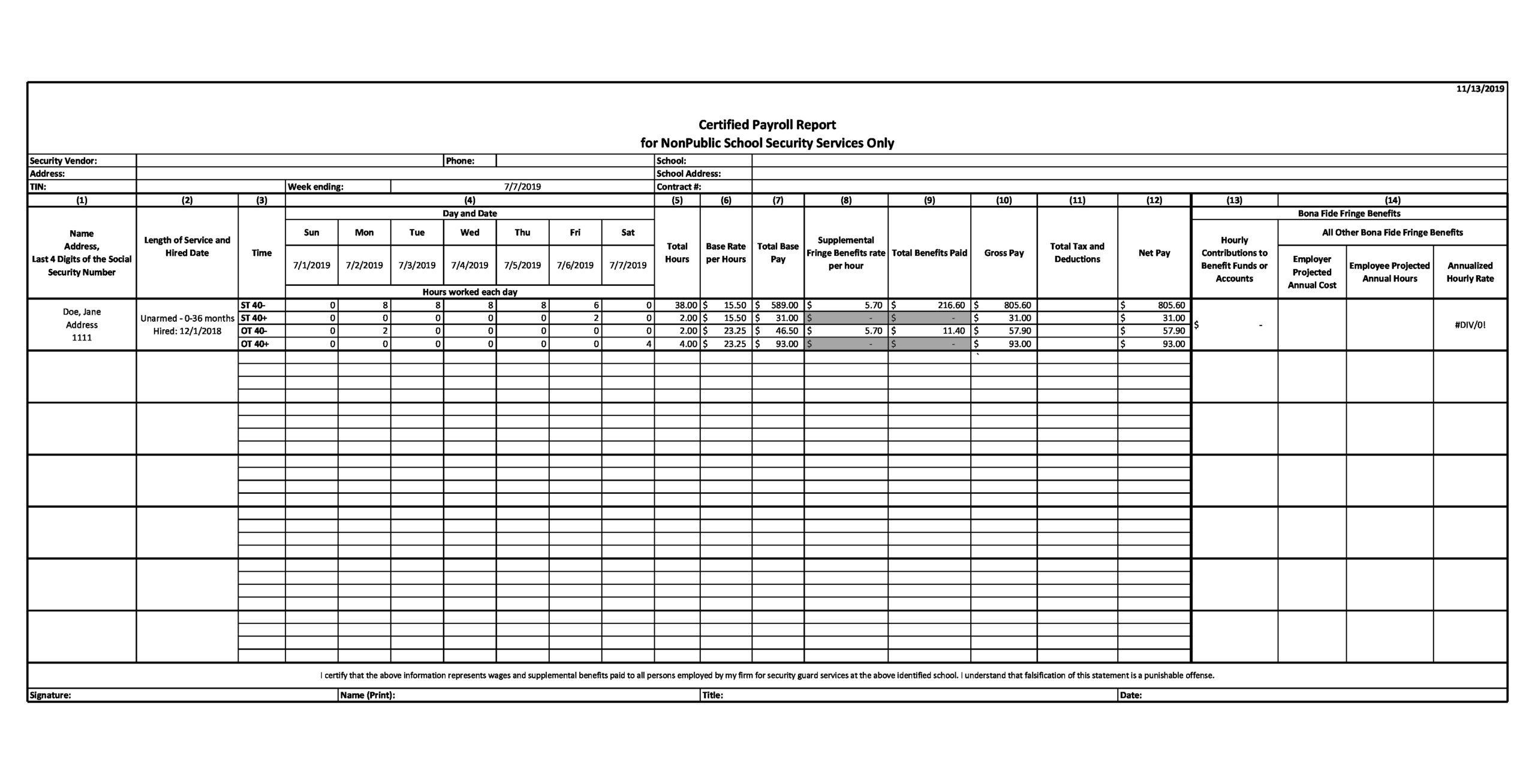 Free payroll report template 10
