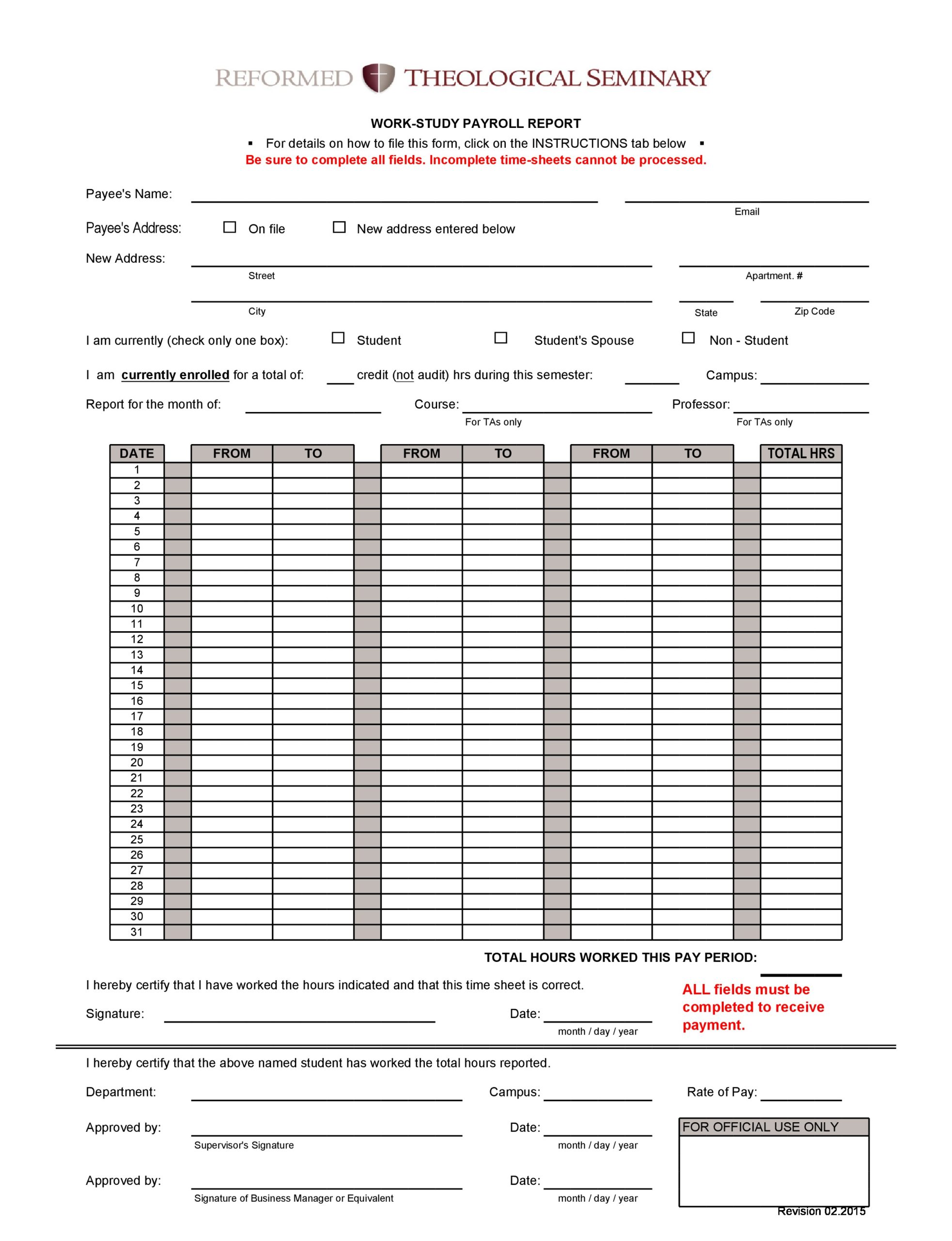 Free payroll report template 11