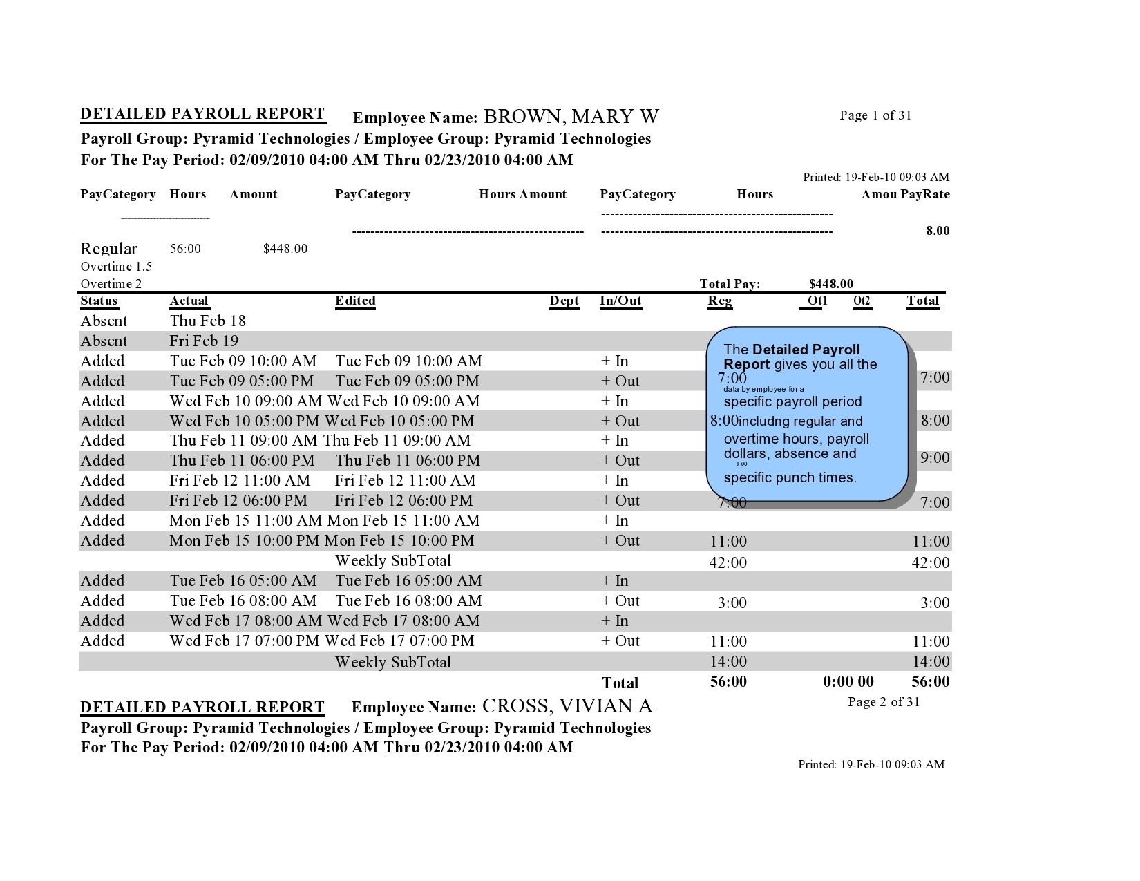 Free payroll report template 16