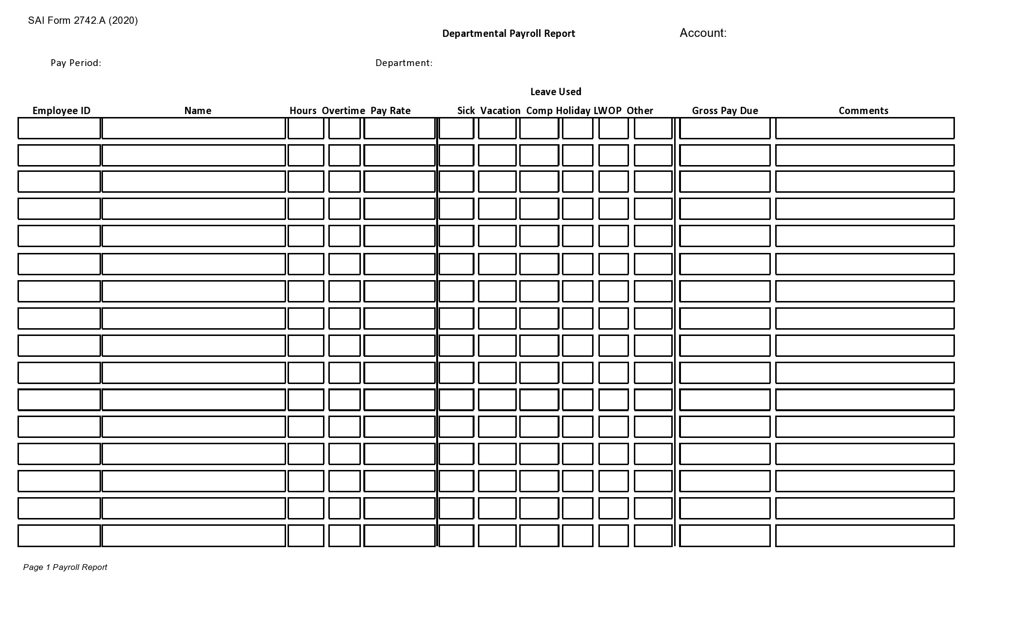Free payroll report template 19