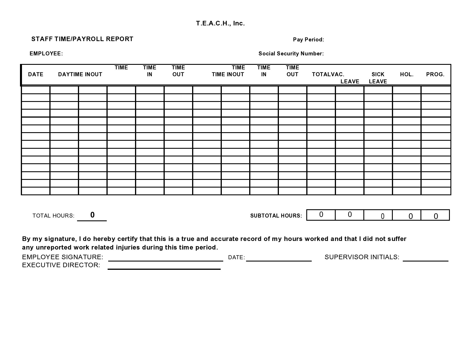 Free payroll report template 20