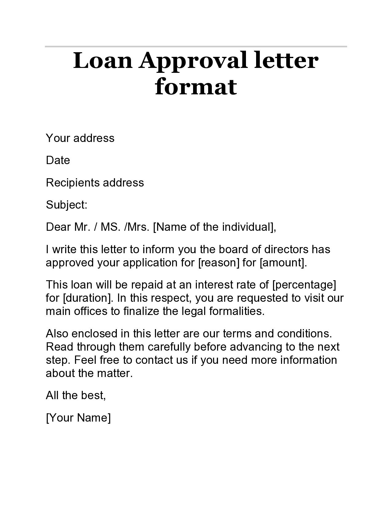 Free pre approval letter 19