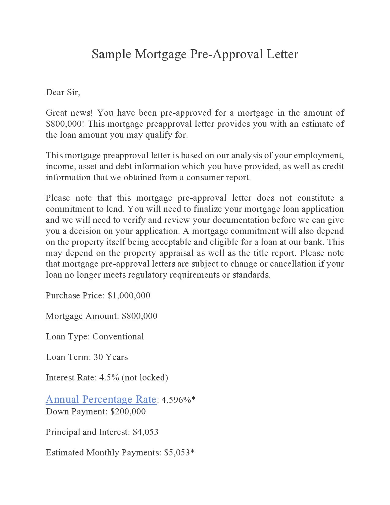 Free pre approval letter 22