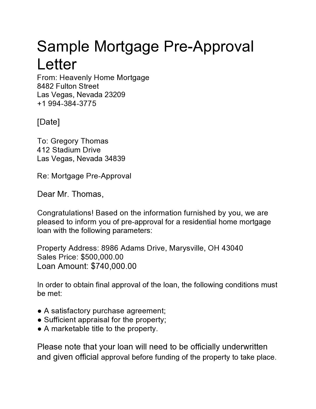 Free pre approval letter 38