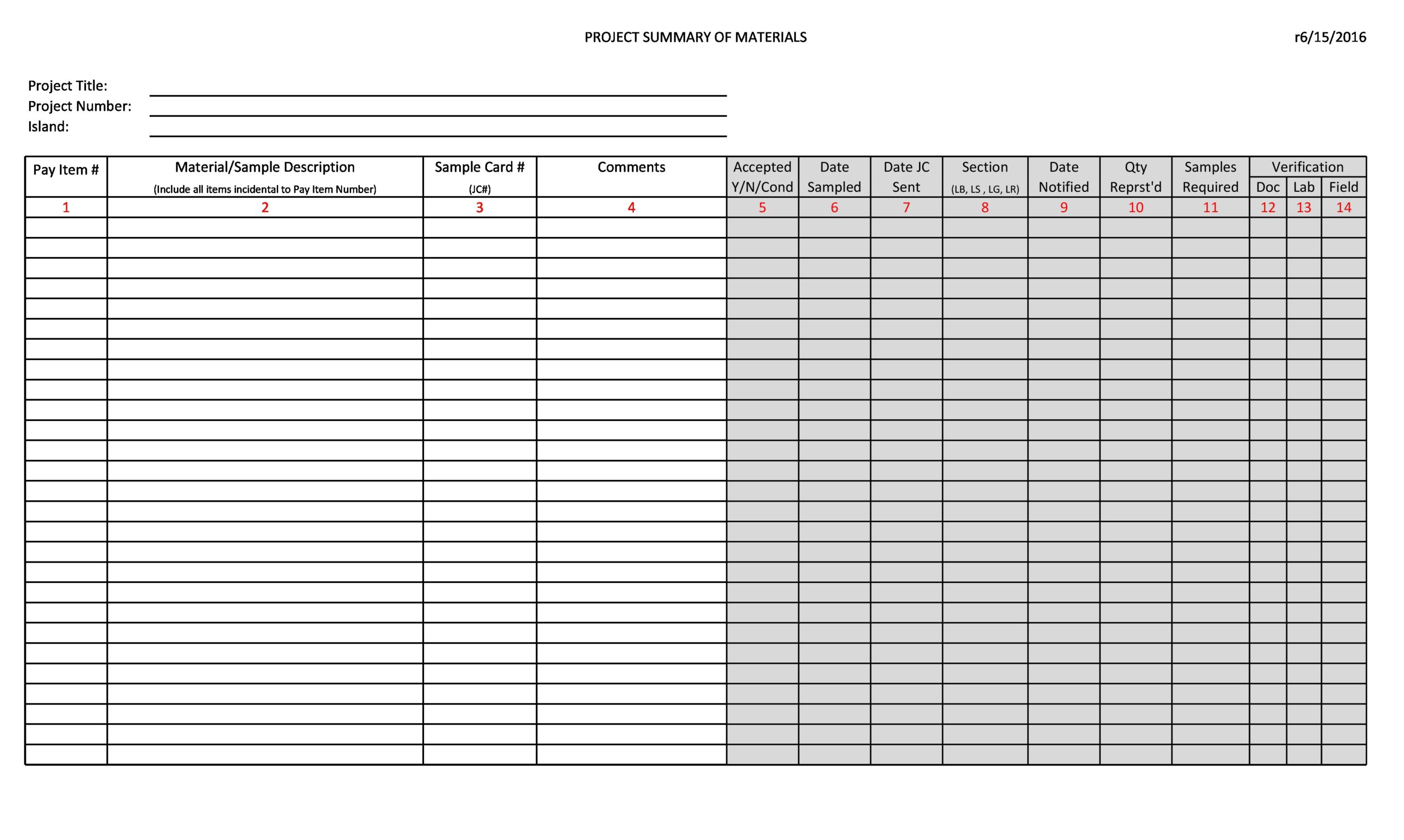 Free project summary template 06