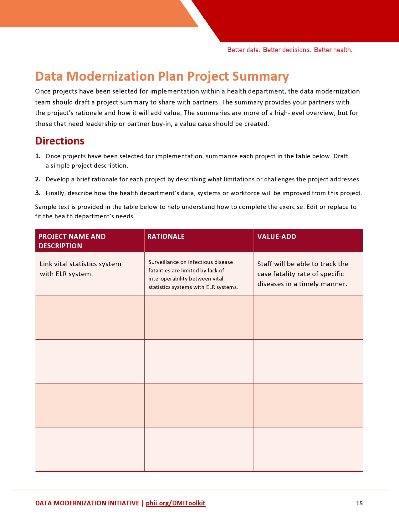Free project summary template 14