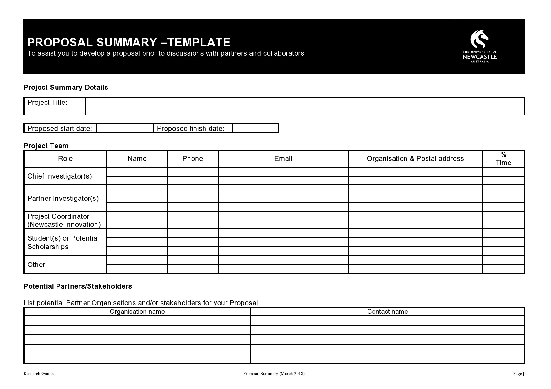 Free project summary template 25
