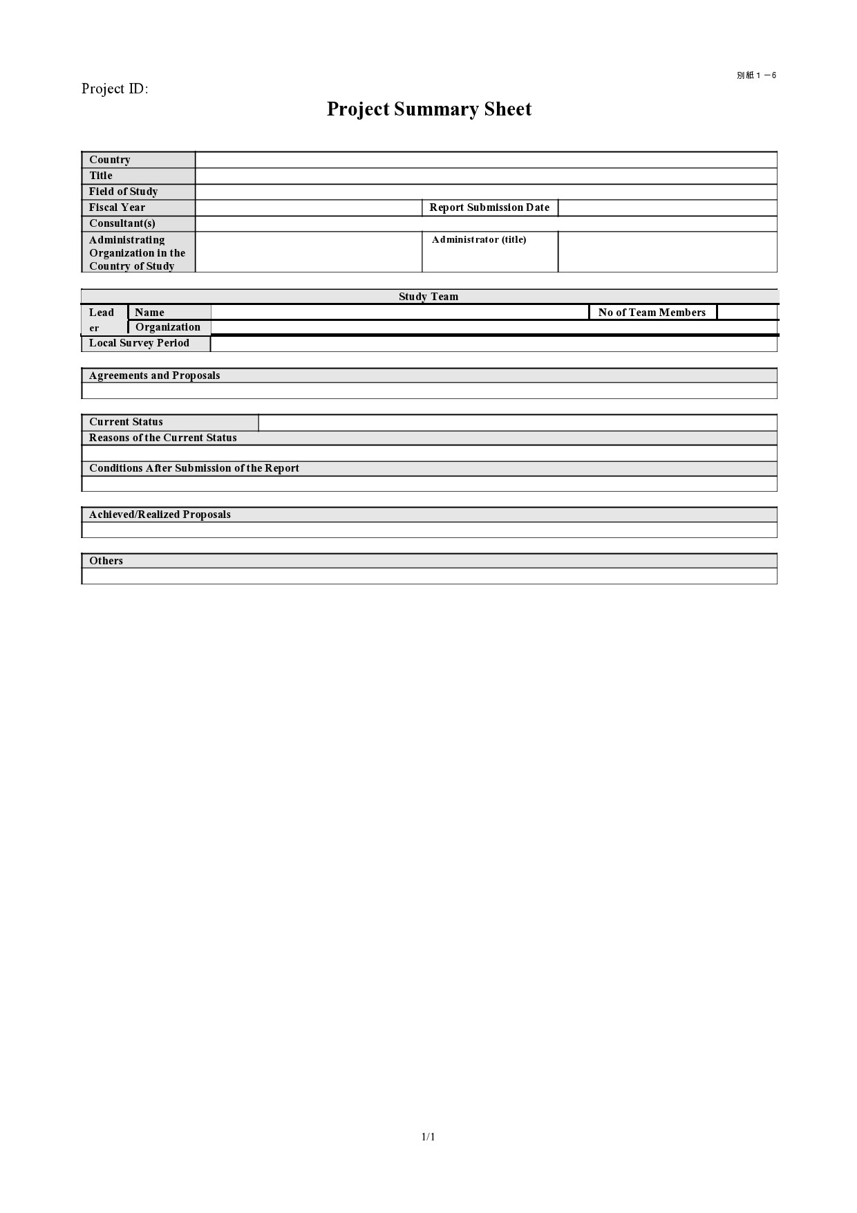 Free project summary template 29