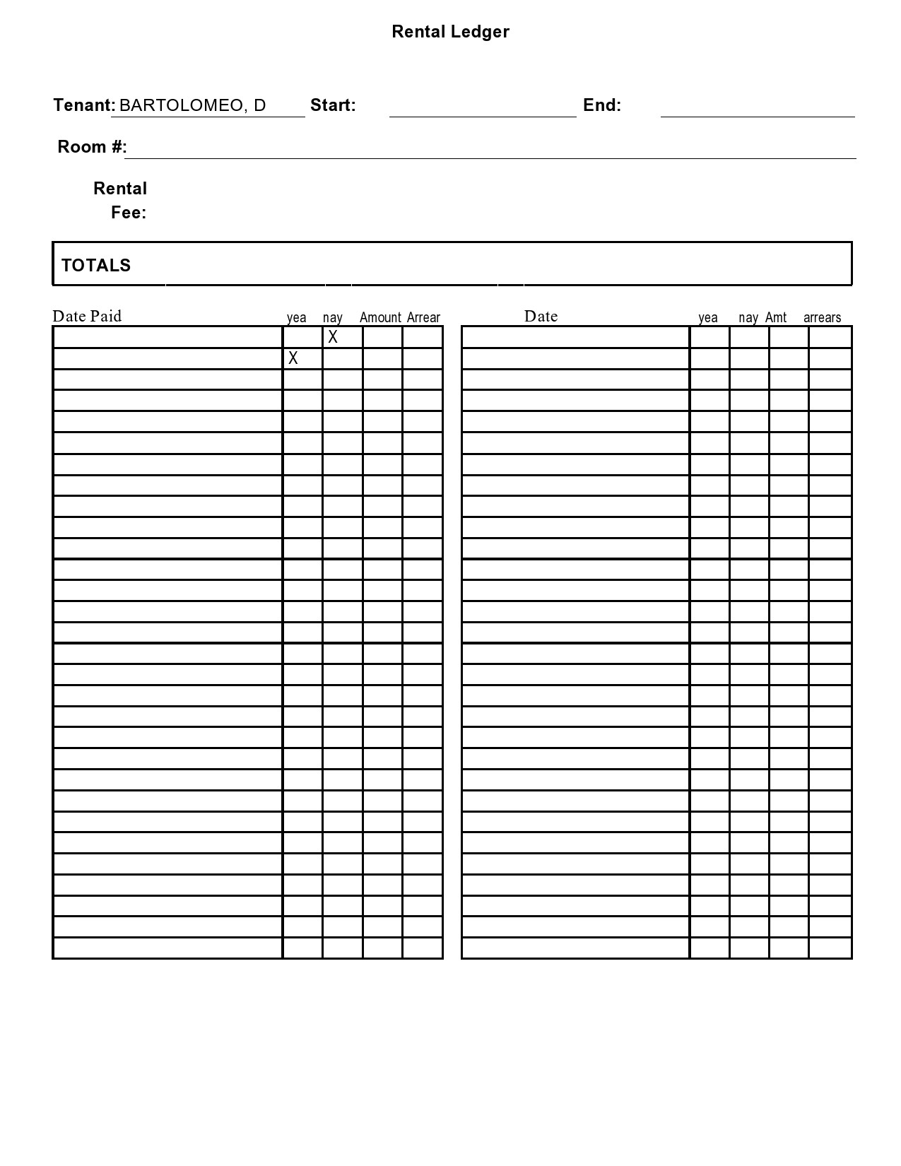 What Is A Rent Payment Ledger Printable Form Templates And Letter