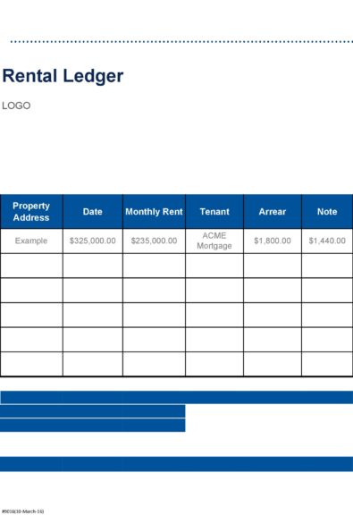 40 Printable Rental Ledger Templates (Lease Ledger)