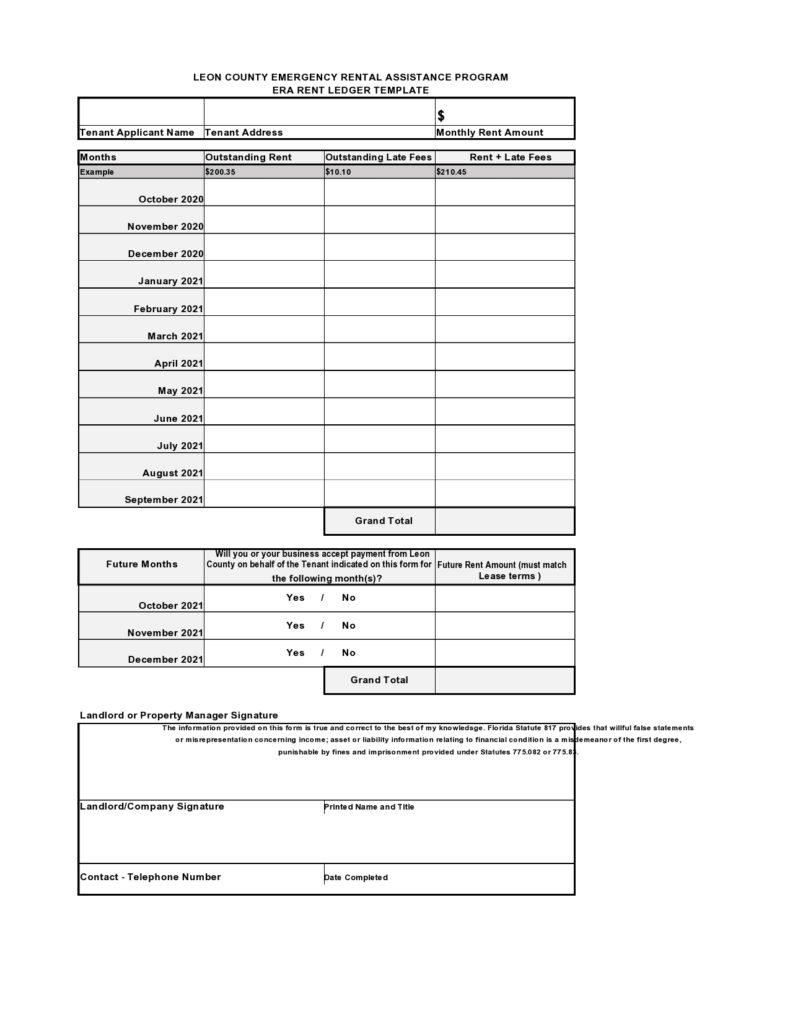 39 Printable Rental Ledger Templates (Lease Ledger)