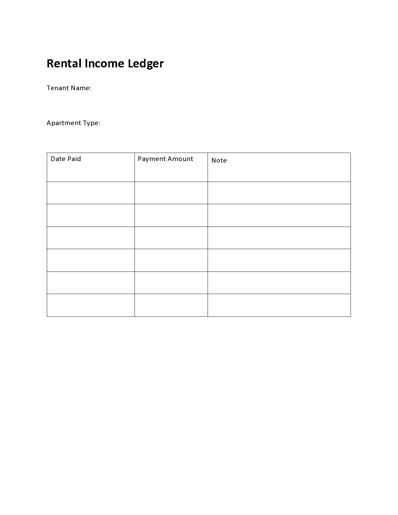 Free rental ledger template 35