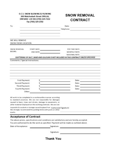 40 Professional Snow Removal Contracts (FREE) ᐅ TemplateLab