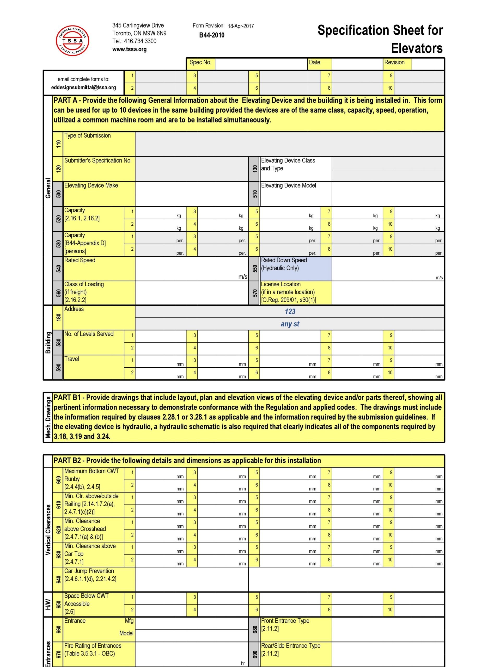 Free spec sheet template 12