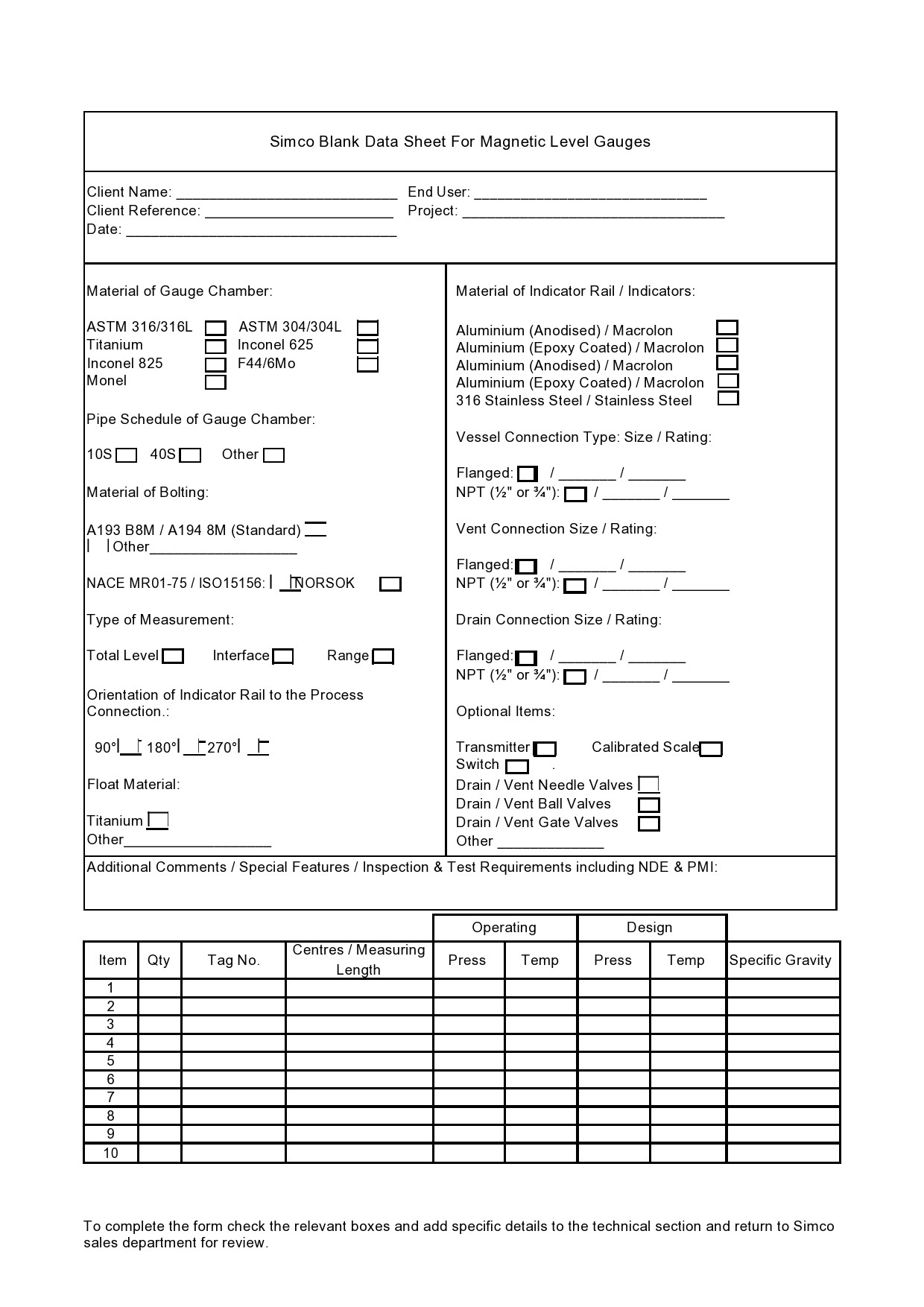 Free spec sheet template 40