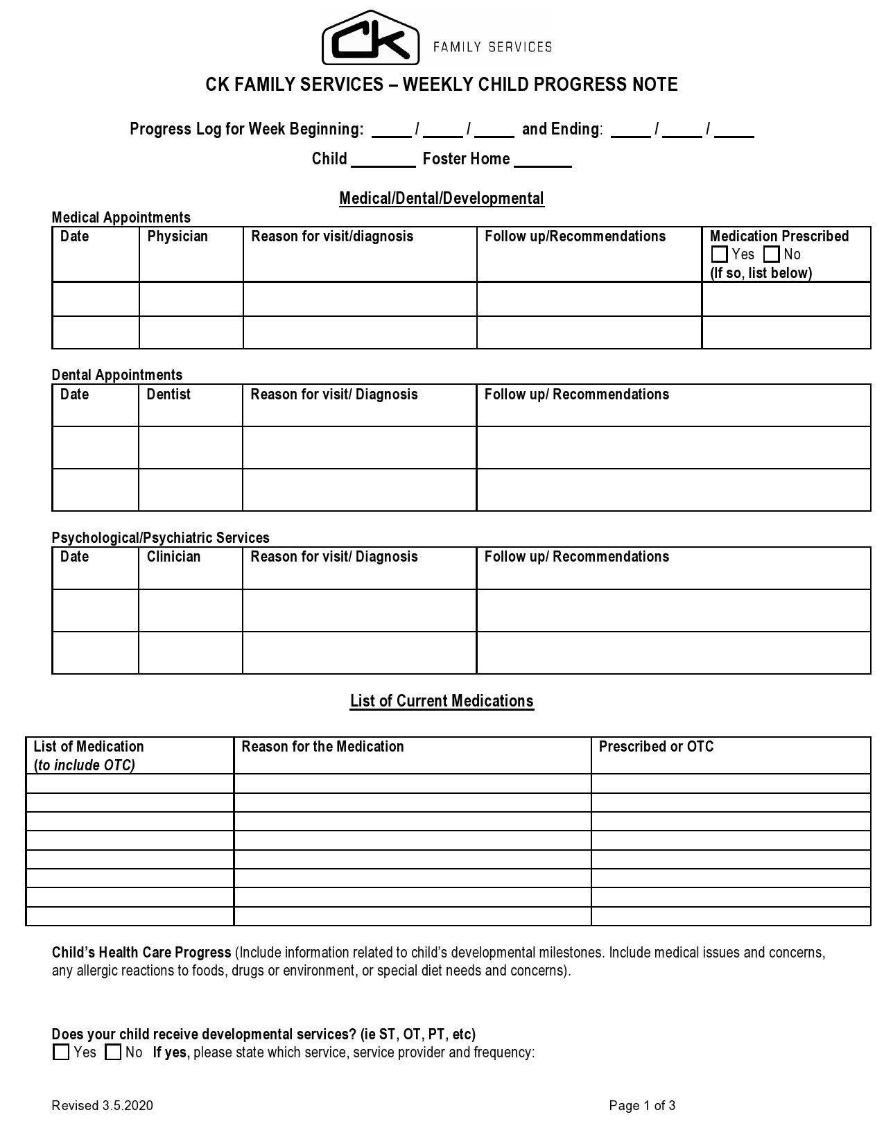 Free therapy notes template 22