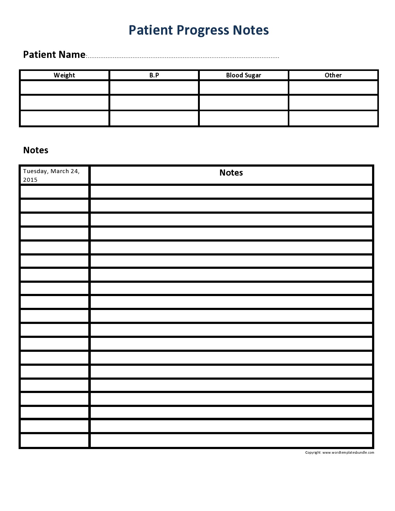 Free therapy notes template 30