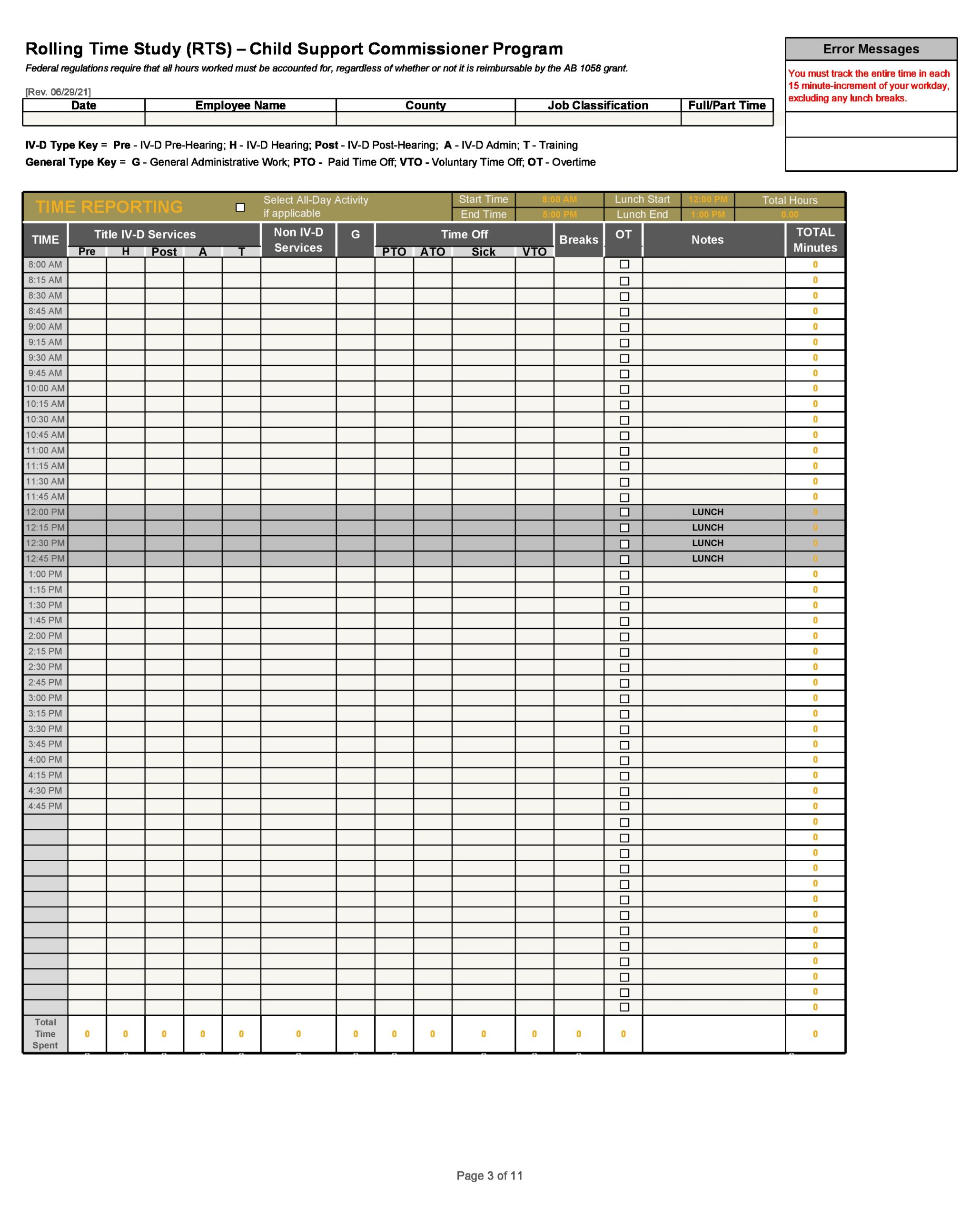 Free time study template 04