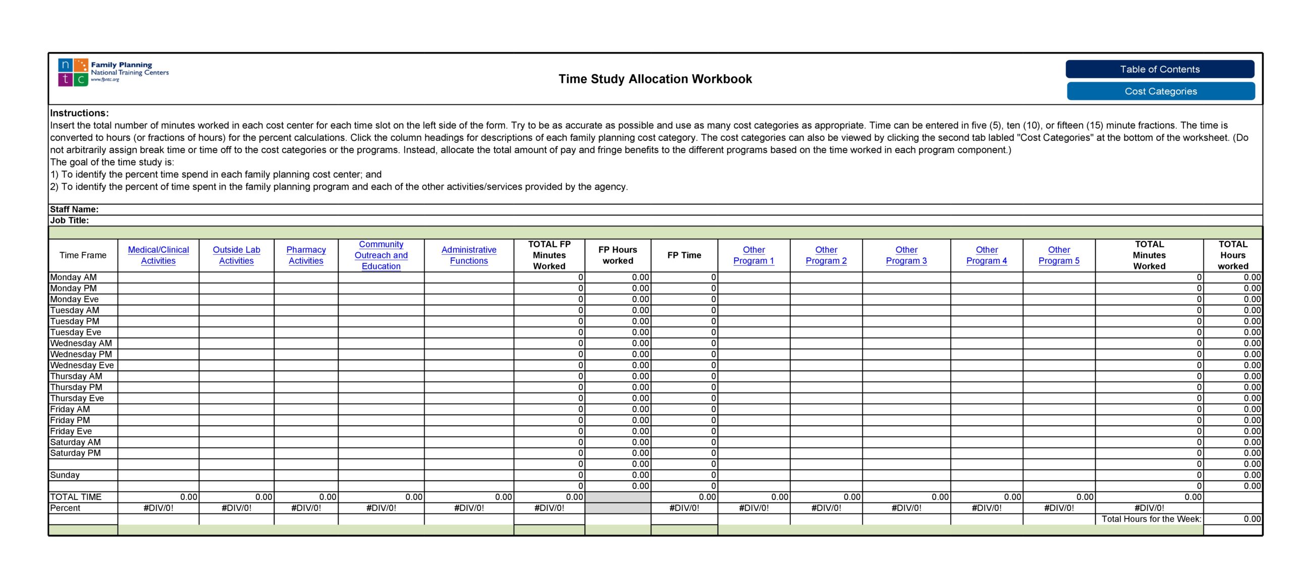 process time study template excel free download
