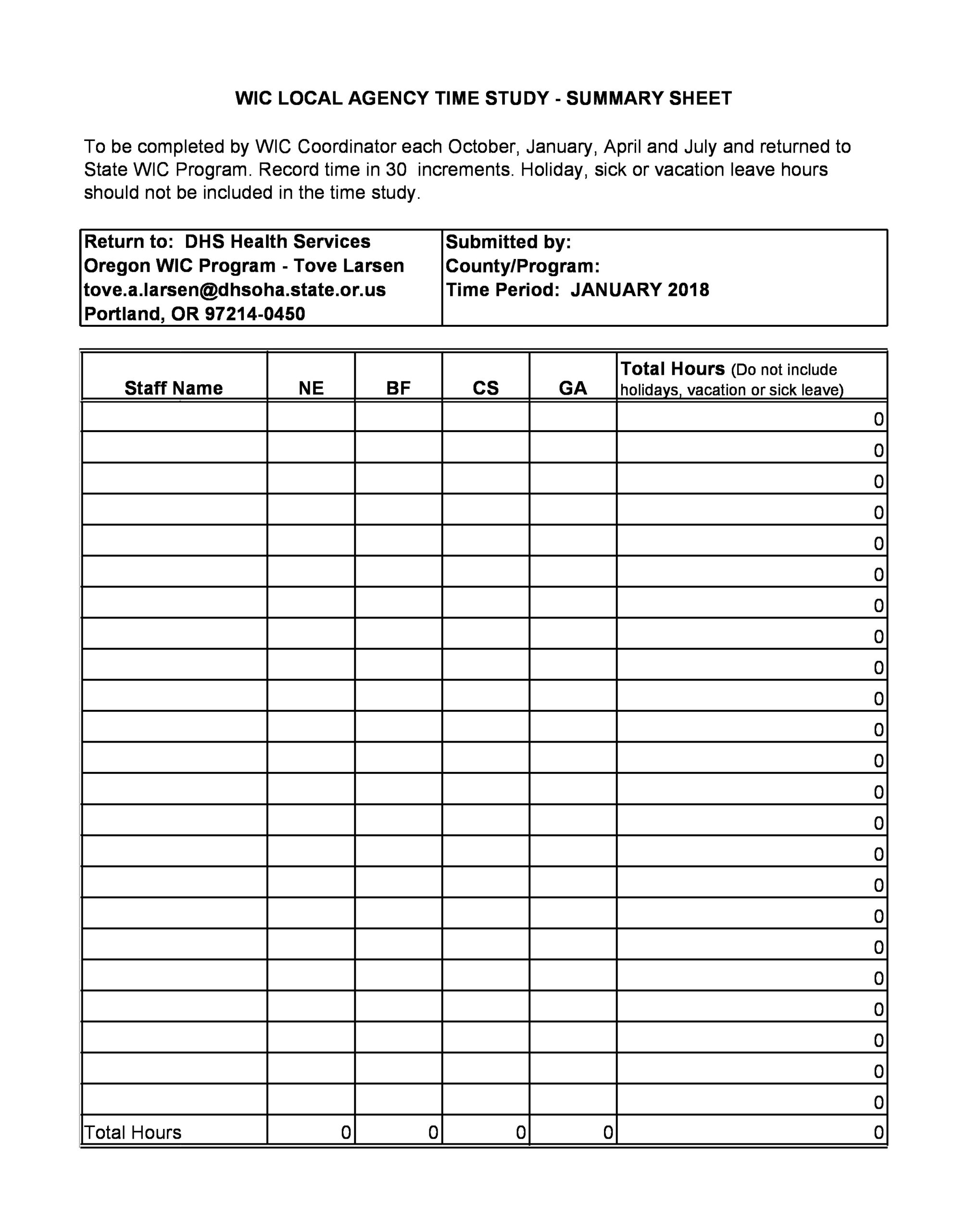 Free time study template 13