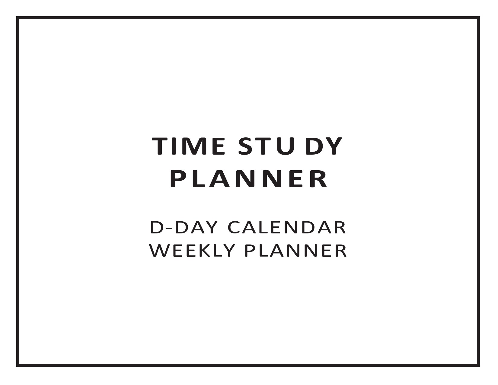 Free time study template 27