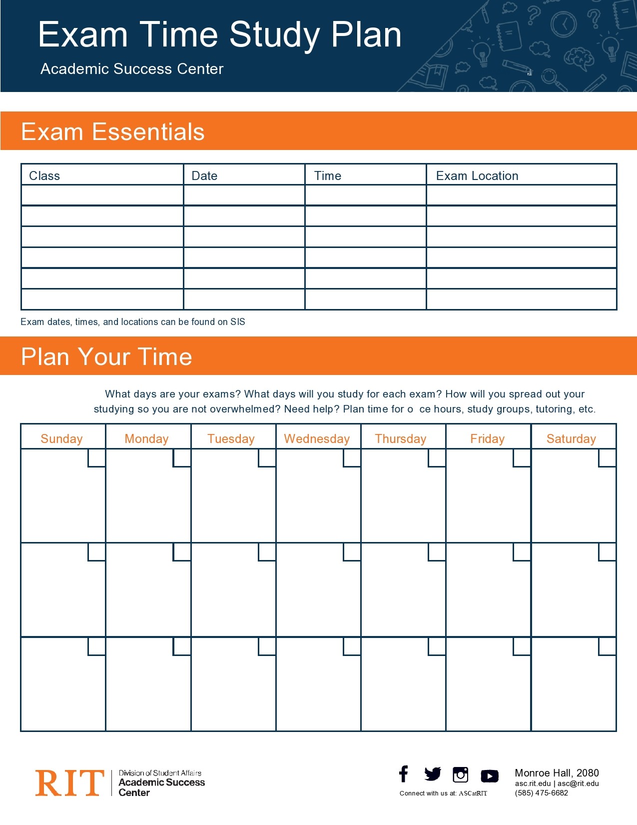 Free time study template 33