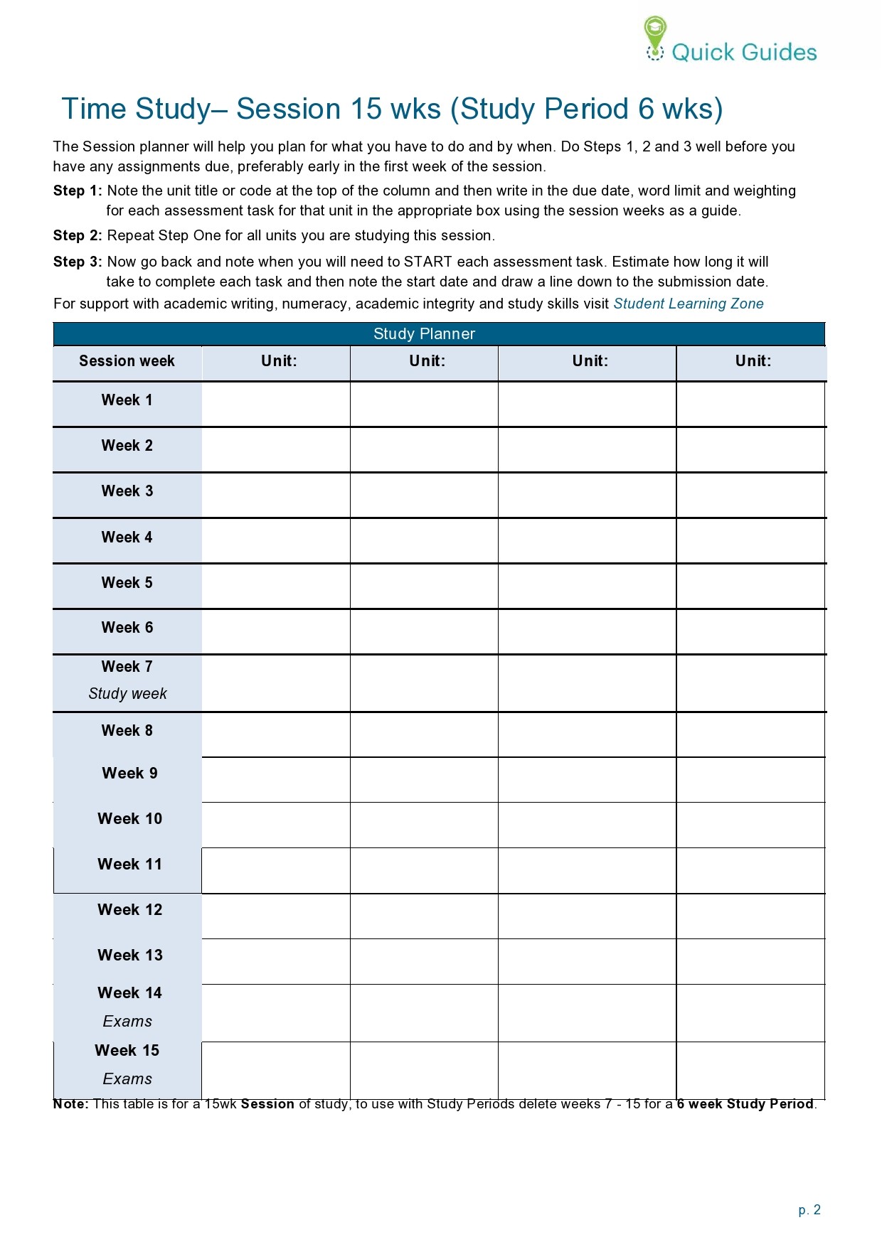 Free time study template 38