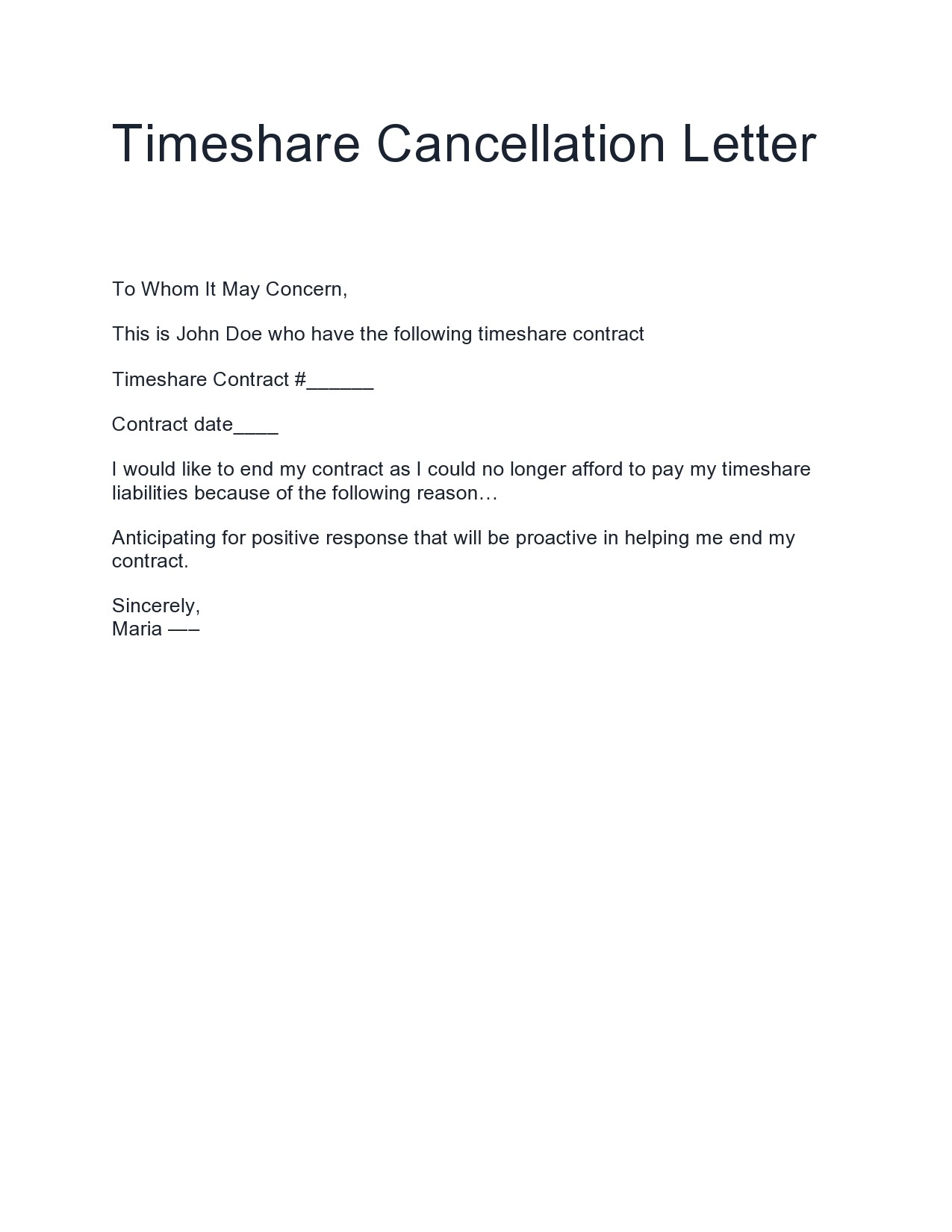 Free timeshare cancellation 20