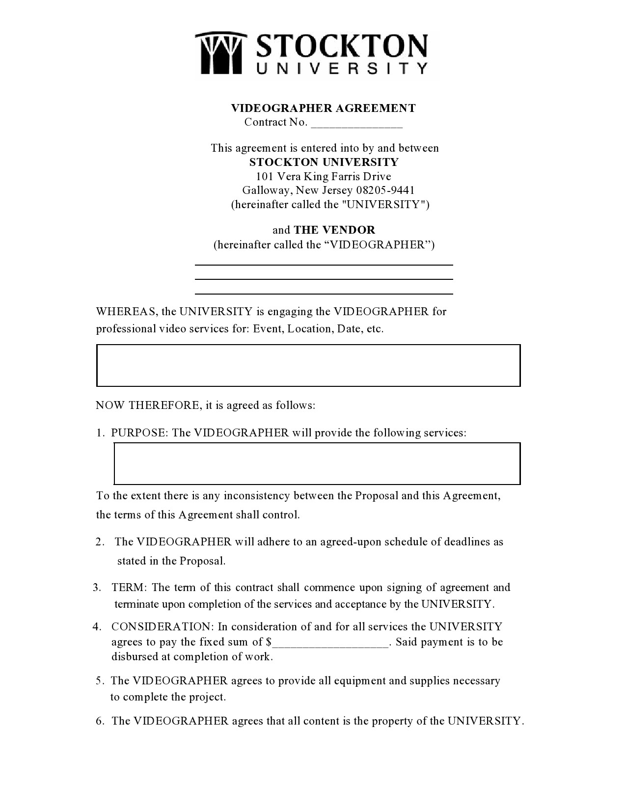 39 Simple Videography Contract Templates (FREE) ᐅ TemplateLab
