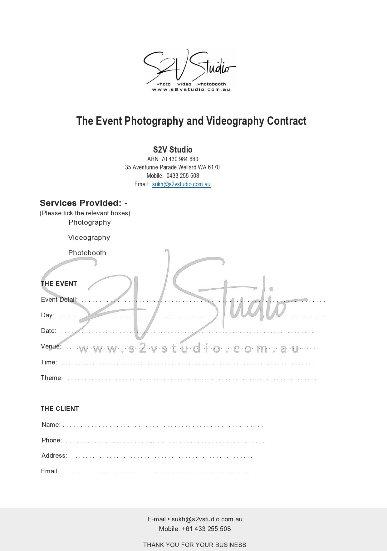 Free videography contract 11