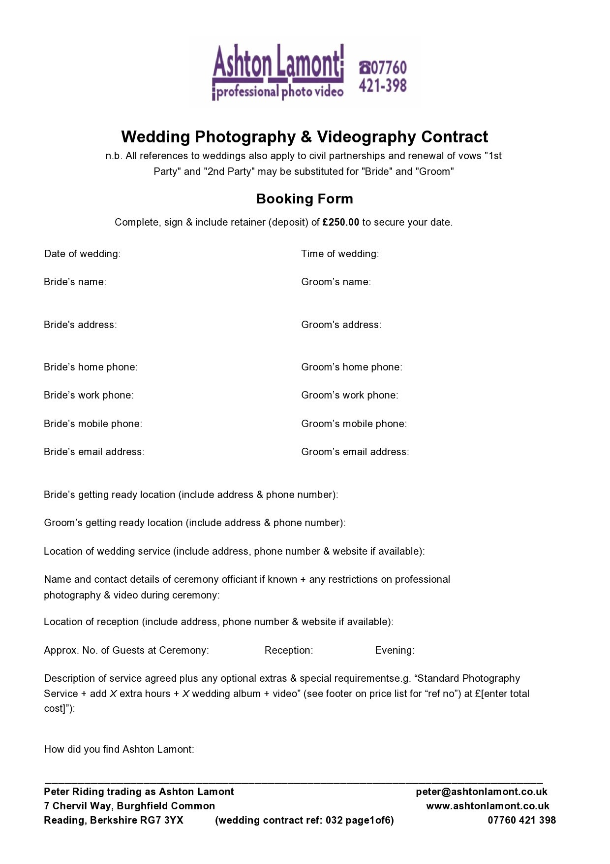Free videography contract 21