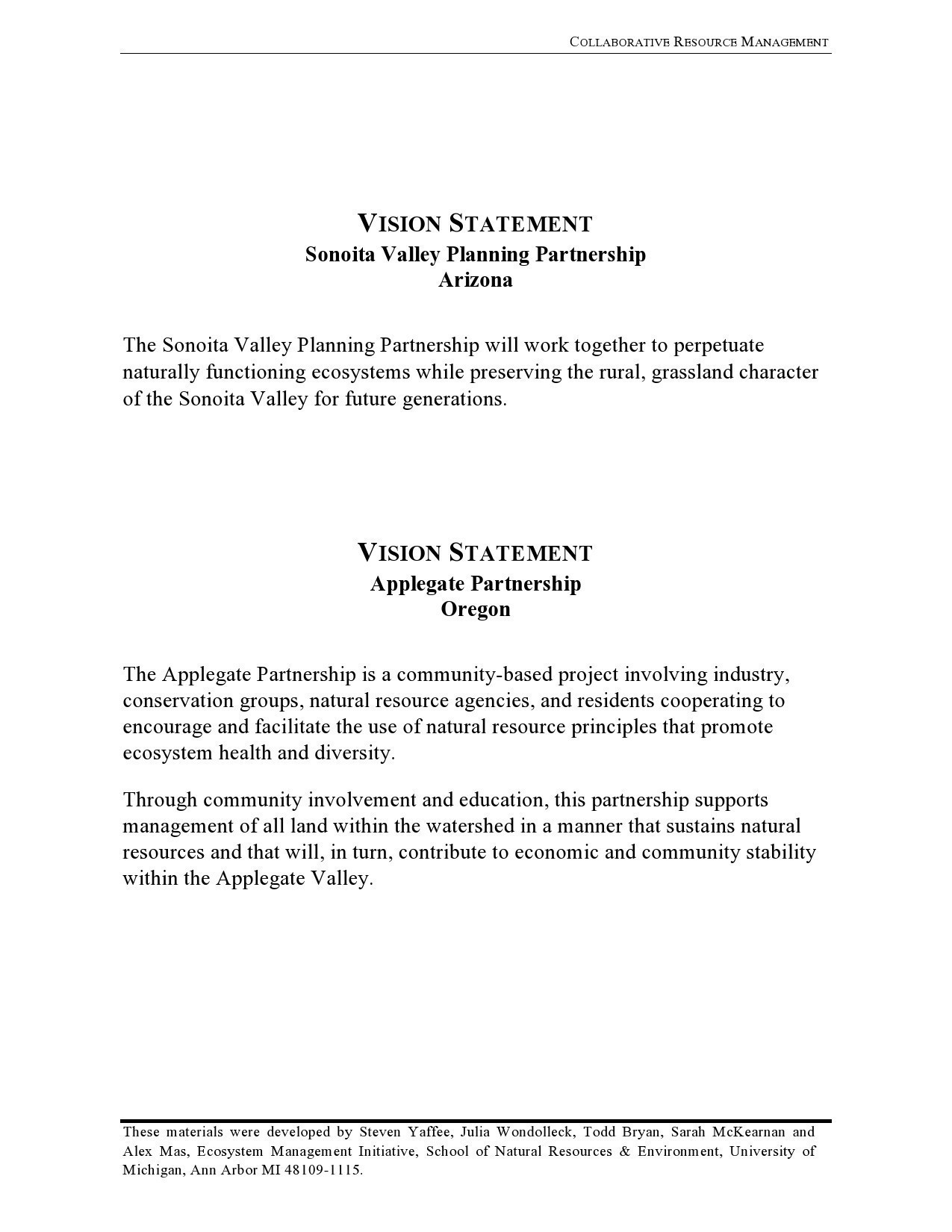 Free vision statement template 10