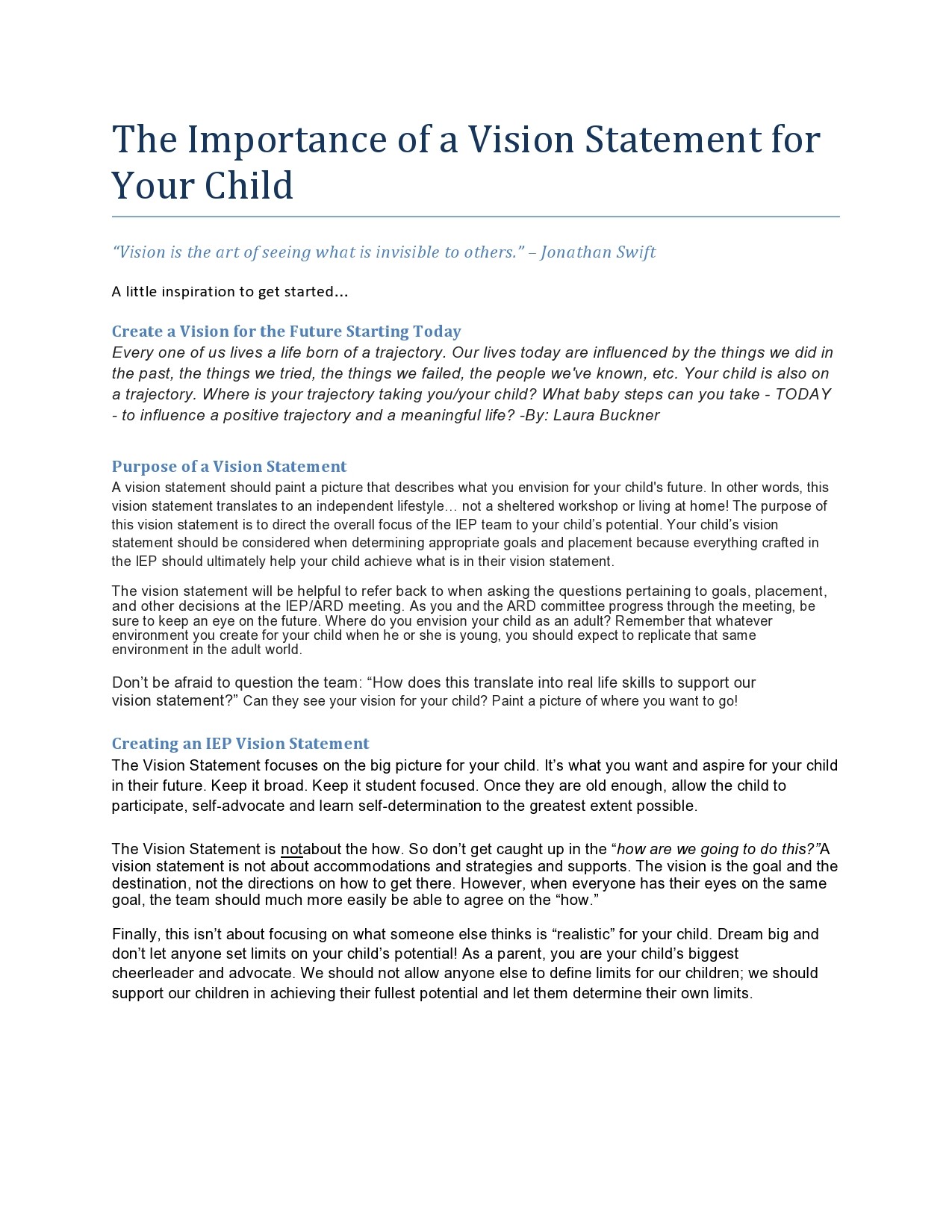 Free vision statement template 23