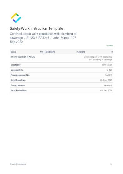 40 Useful Work Instruction Templates (Step by Step)