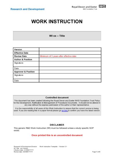 40 Useful Work Instruction Templates (Step by Step)