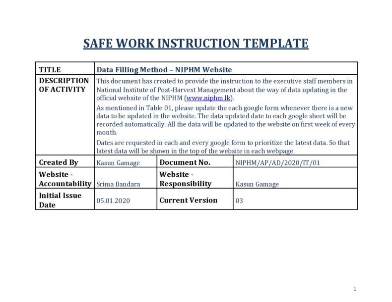 40 Useful Work Instruction Templates (Step by Step)