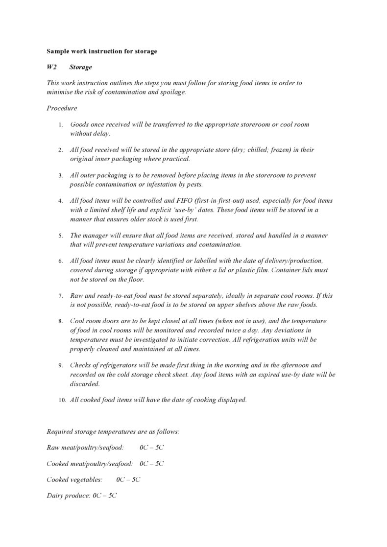 40 Useful Work Instruction Templates (Step by Step)