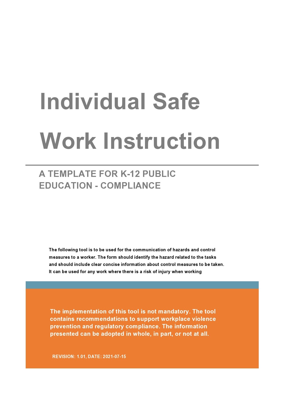 Free work instruction template 30