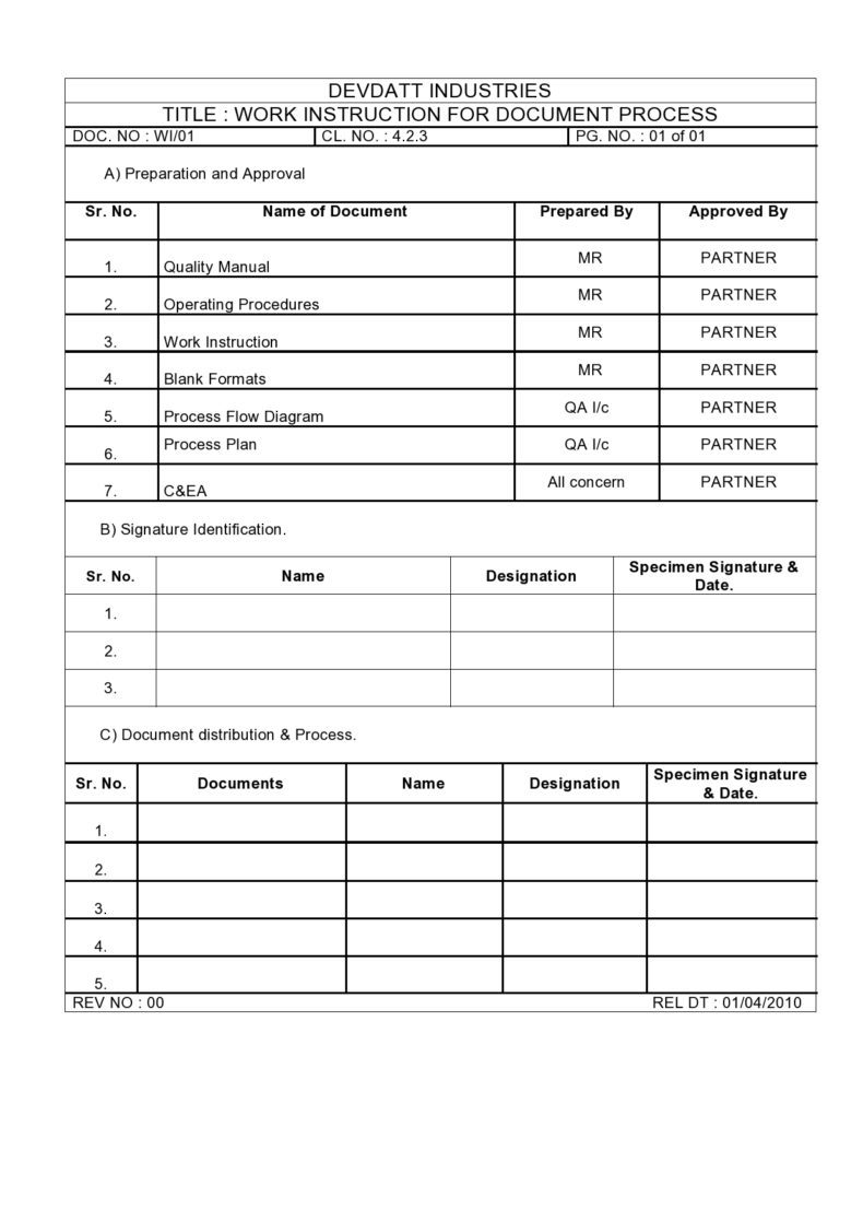 40 Useful Work Instruction Templates (Step by Step)