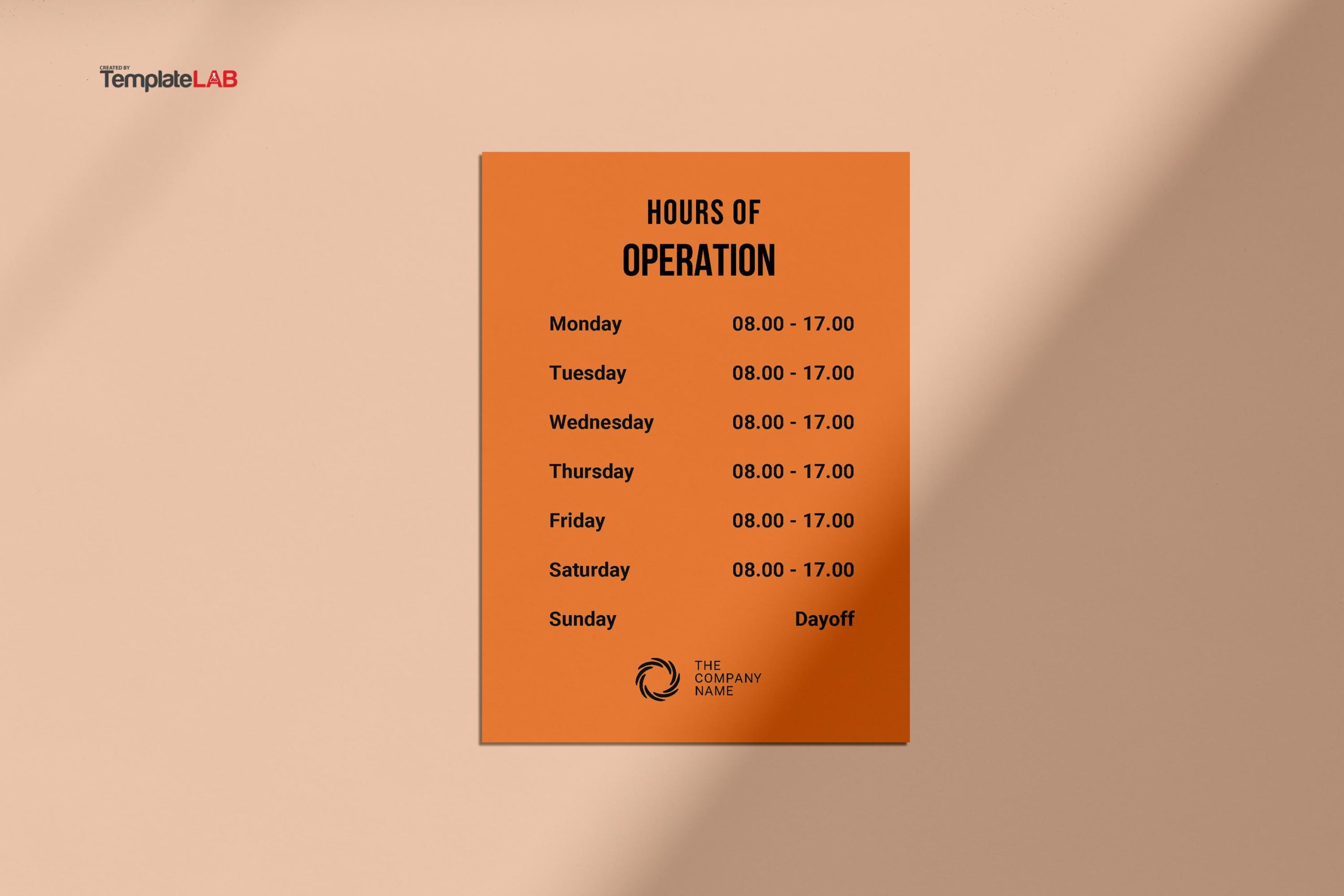 Free Hours Of Operation Template