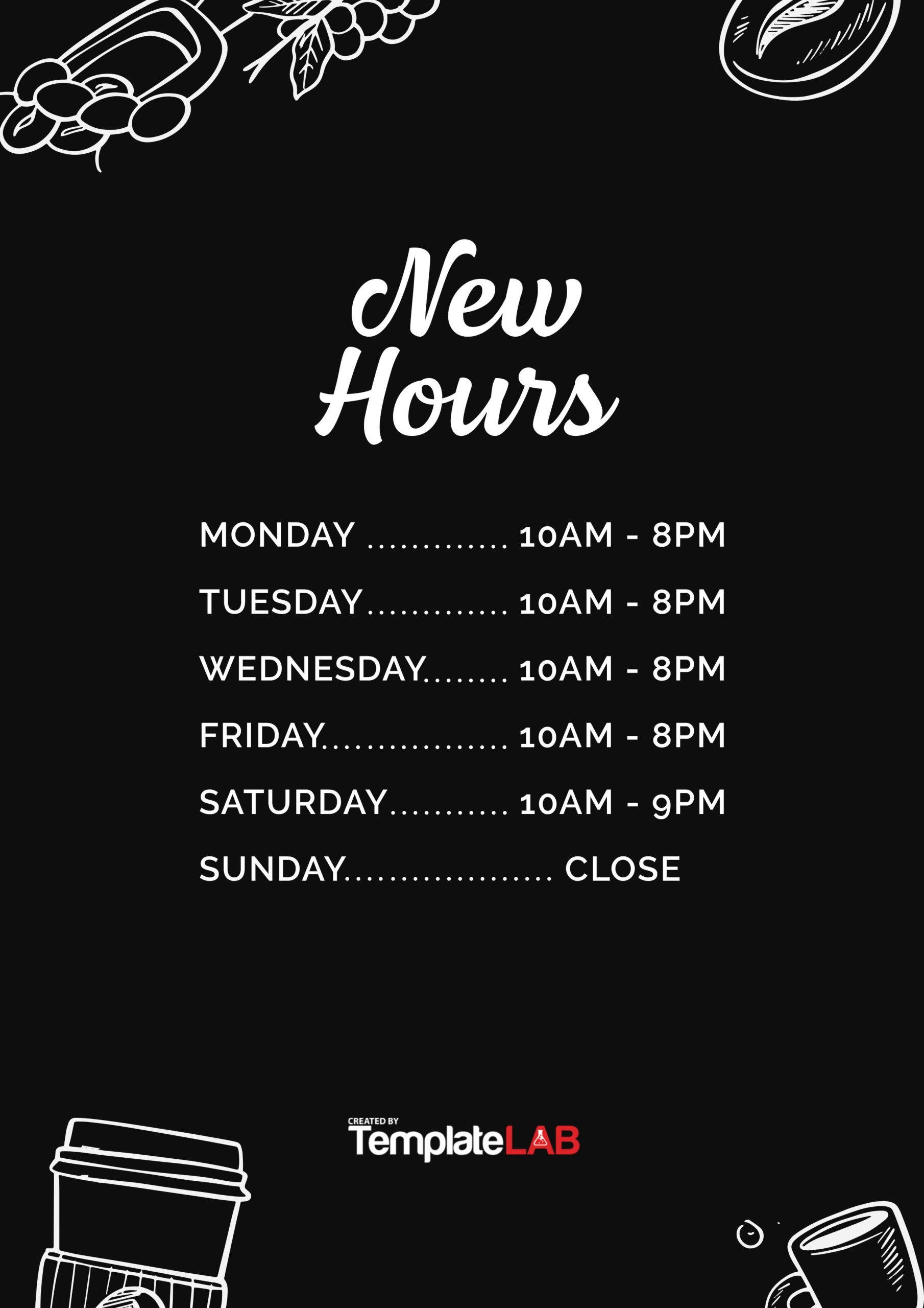 Free New Hours Template V2