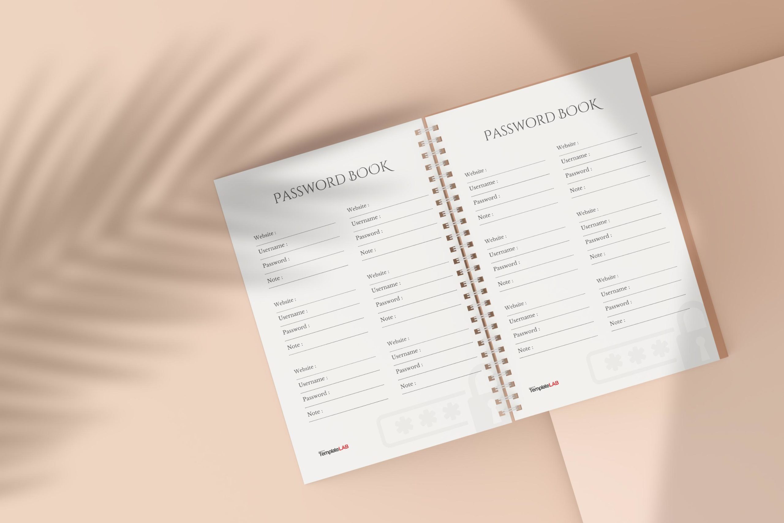 Free Password Book Template