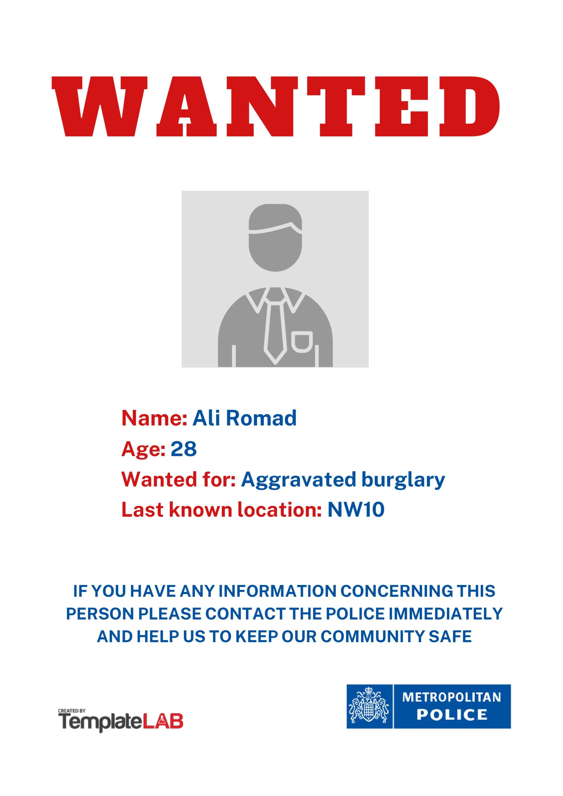 Free Police Wanted Poster Template