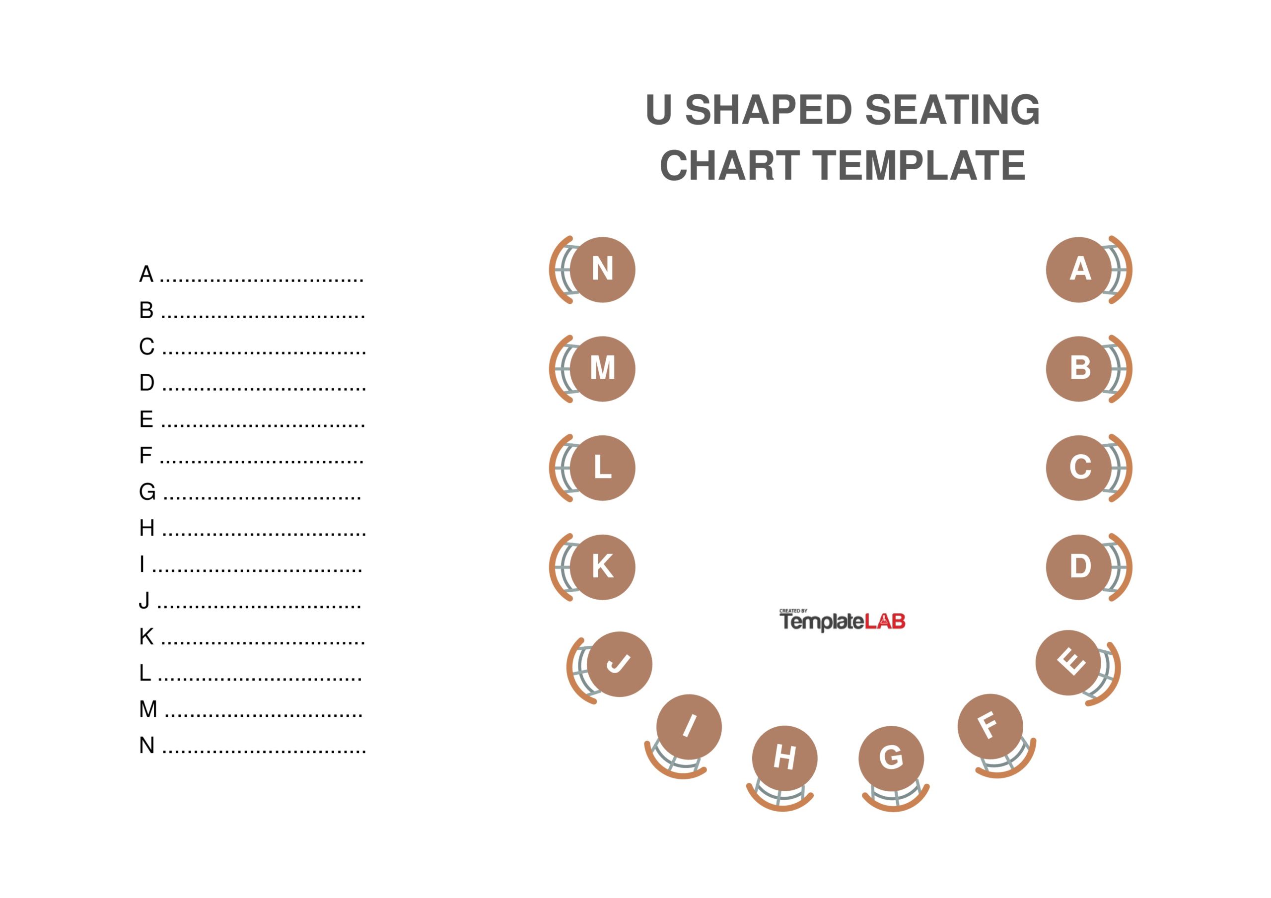 Free U Shaped Seating Chart Template 2
